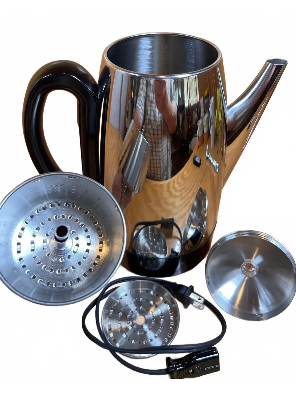 WestBend Electric Percolator Coffee Pot Stainless Steel with Removable Parts